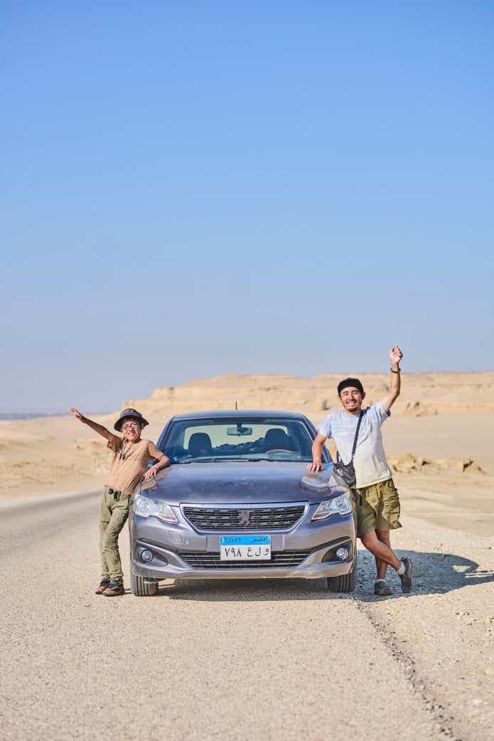 父と子でエジプトキャンプ