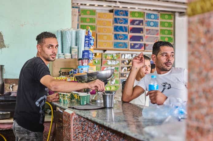 父と子でエジプトキャンプ