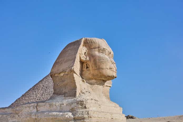 父と子の２人でエジプトキャンプ