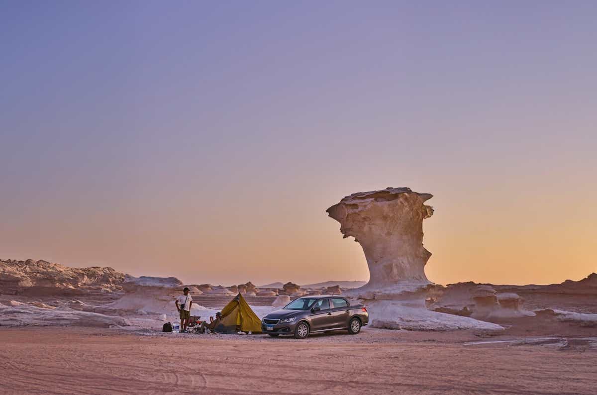 父と子でエジプトキャンプ