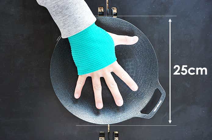 ラウンドグリルパンの大きさ