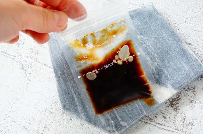 無印良品のチャック付き調味料用小分け袋の使用例