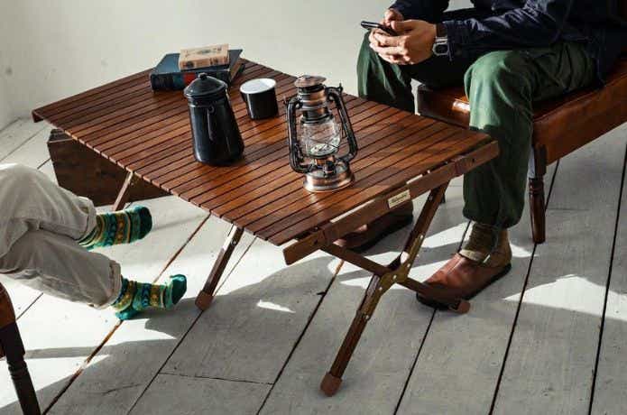 ハイランダー ウッドロールトップテーブル light 120