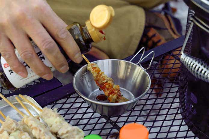 業務スーパーの焼きとりに味付け