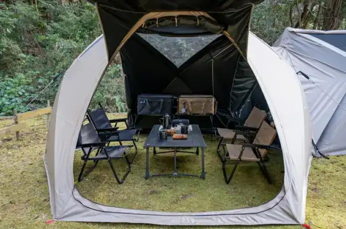 アルペンアウトドアーズ「100%完全遮光ヘキサ型キャンプシェードL」