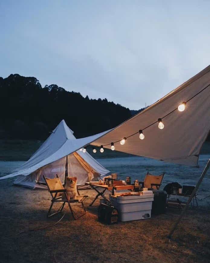 ノルディスクのアスガルド7.1とタープを使ったレイアウト