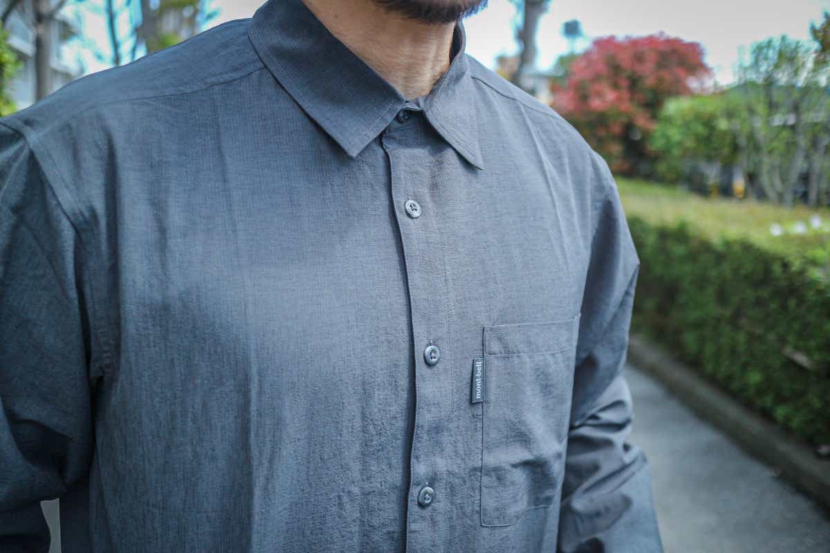 モンベルのWIC.ブリーズ ロングスリーブシャツ