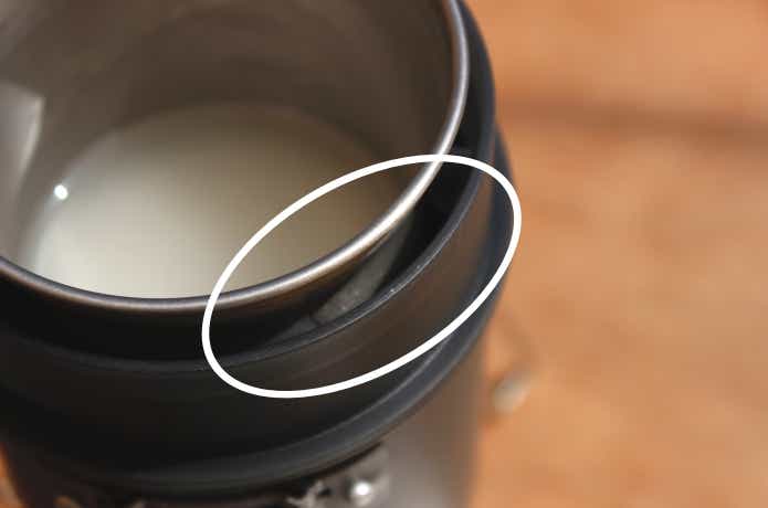 スペーサーセットでできた隙間