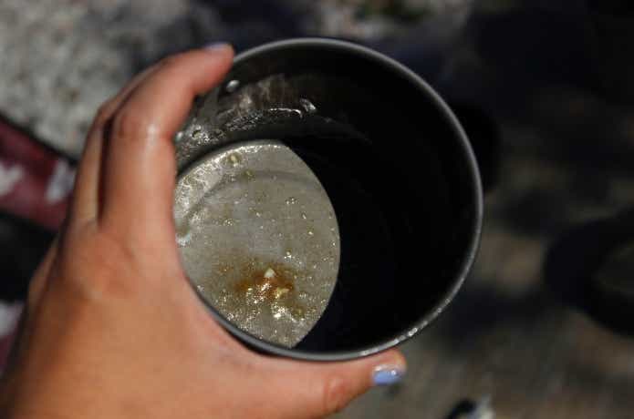 調理後のマグ650の汚れ具合