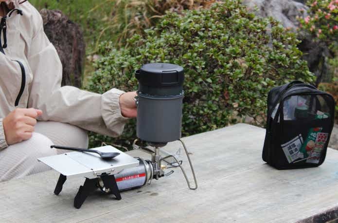 ITADAKIで炊飯しているところ