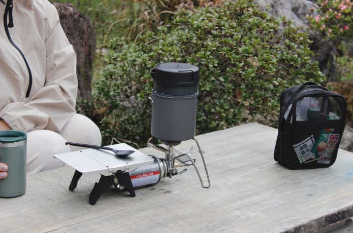 ITADAKIで炊飯しているところ