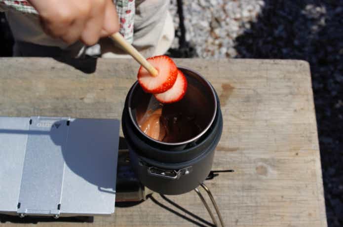 ITADAKIで湯煎しているところ