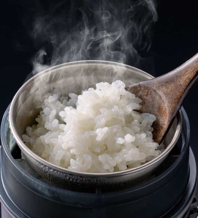 スチームライスクッカーITADAKIの炊飯写真