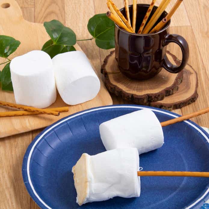 持ち手も食べられる焼きマシュマロ