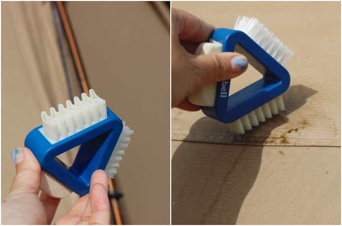 テントの部分汚れに使っているところ