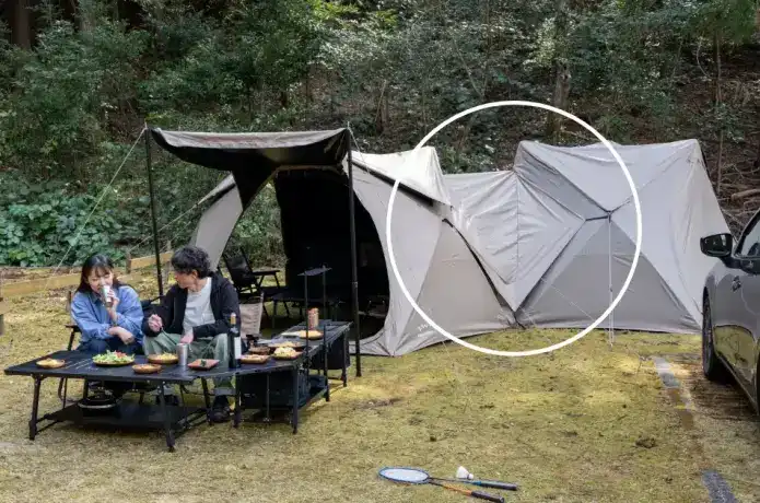 アルペンアウトドアーズ「100%完全遮光ヘキサ型キャンプシェードL」