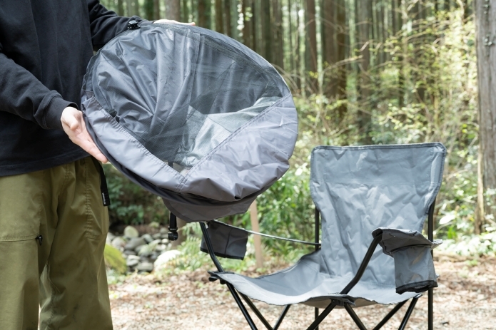 日陰シェードとチェア