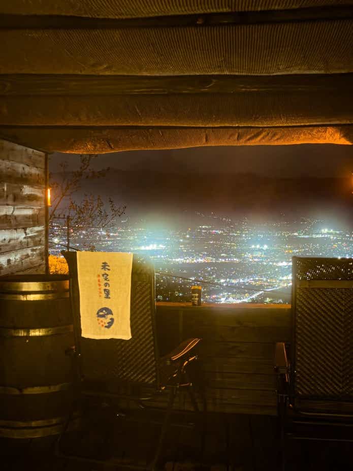 個室露天風呂からの眺め