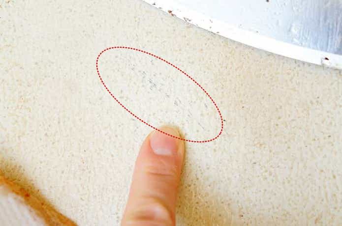 グリドルの表面についた傷