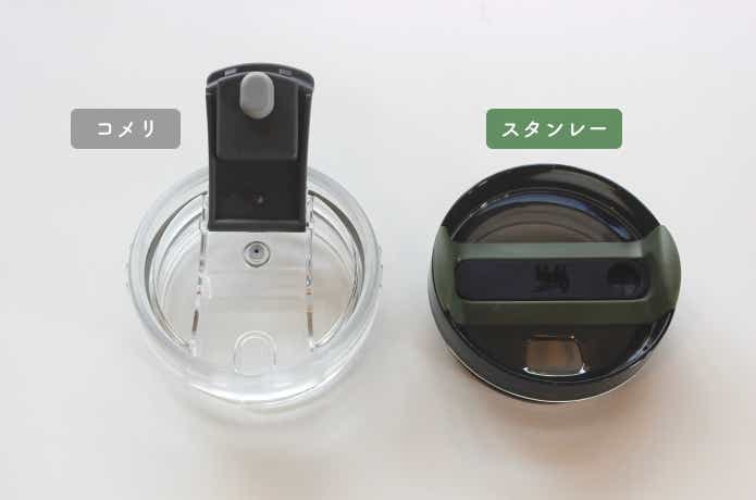 コメリとスタンレーのふた構造