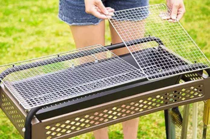 モダンデコ バーベキューコンロ 18点セットの網を外す