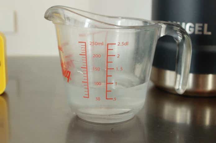 溶けた氷は約80ml