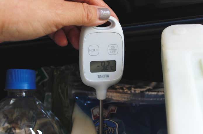 温度計の表示は−9℃