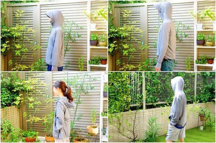 楽天の名もなきパーカーの着用画像比較