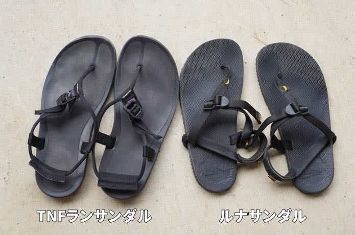 ザ・ノース・フェイスのTNFランサンダルとルナサンダル