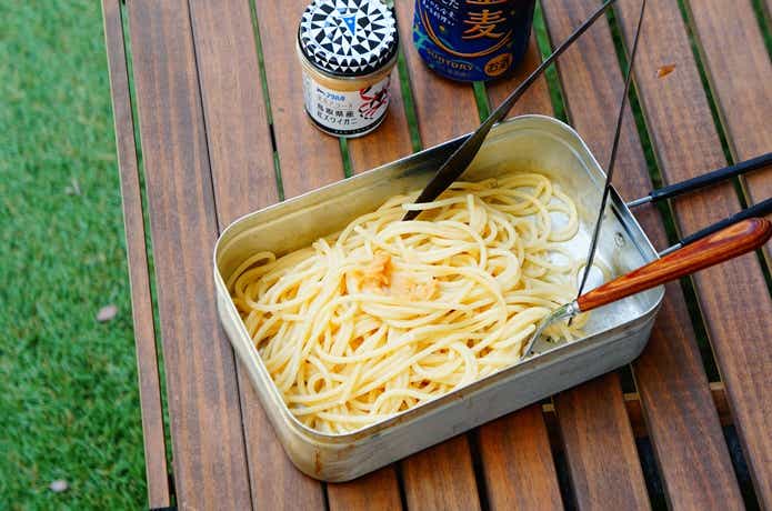 アオハタの塗るテリーヌをパスタソースにアレンジ