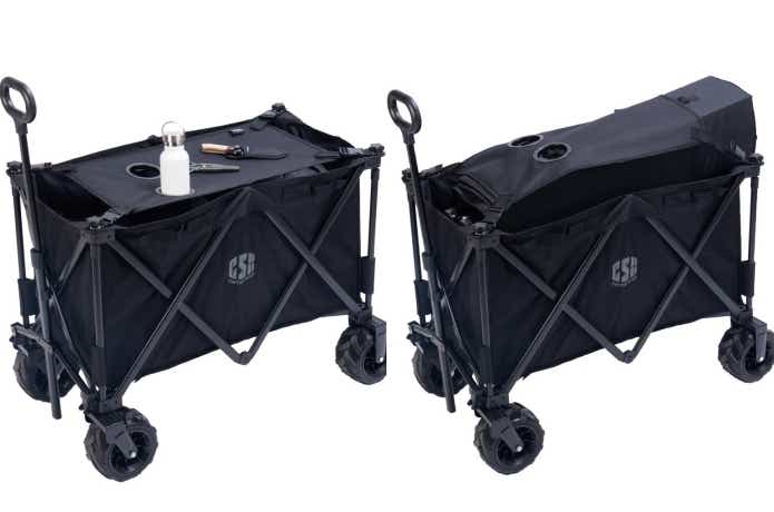 キャプテンスタッグ「4輪キャリー用イージーテーブル＆カバー」