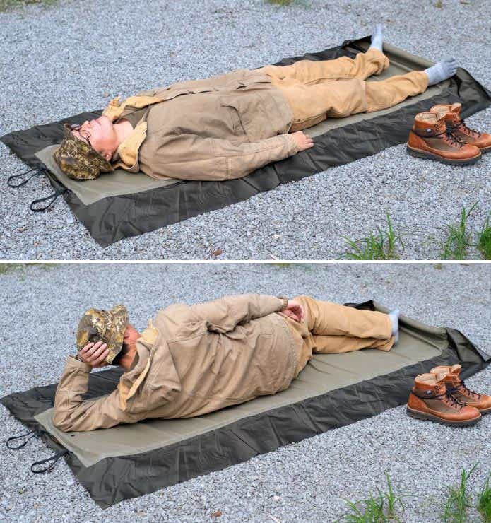 サヴォッタのFDFスリーピングパッドに寝る