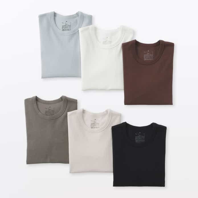 涼感汗じみしにくいクルーネック半袖Tシャツのカラー展開