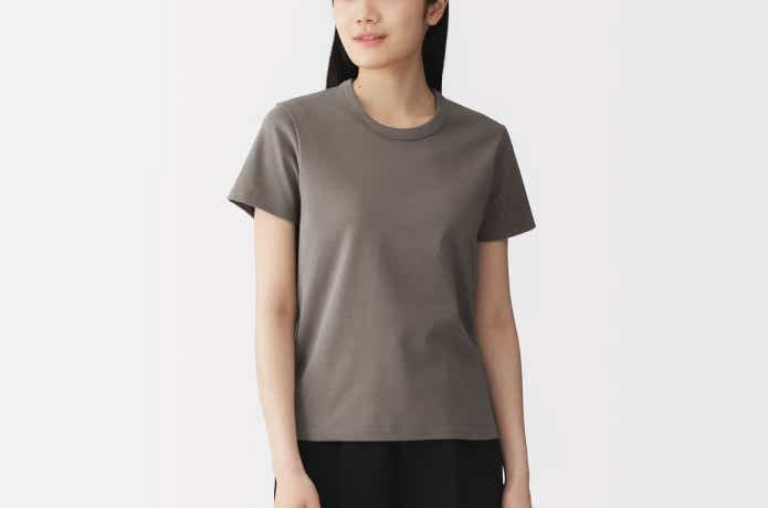 無印良品の涼感汗じみしにくいクルーネック半袖Tシャツ