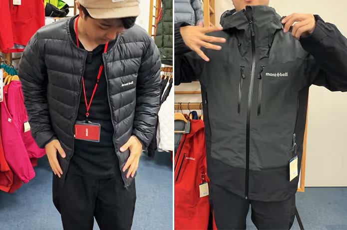 3in1 フロストダウンパーカ着用