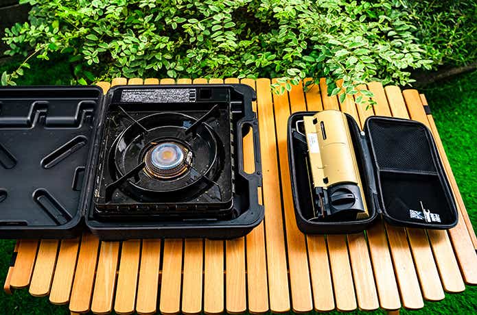 Vandyke「HOME&CAMPバーナー専用ケース」と「タフまる」