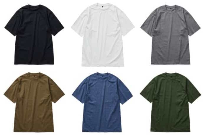 汗が染みても目立ちにくい半袖Tシャツのカラー展開