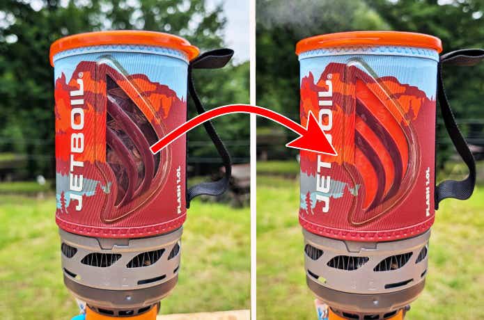 田口さん_ジェットボイル「フラッシュ 1.0L」お湯が沸いたとき