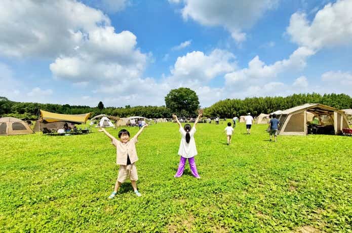 夏キャンプを満喫している子ども達