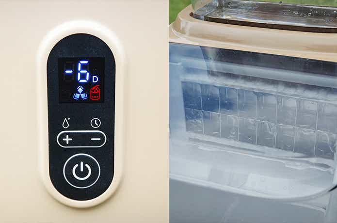 Ice Cube Makerの液晶と製氷部分