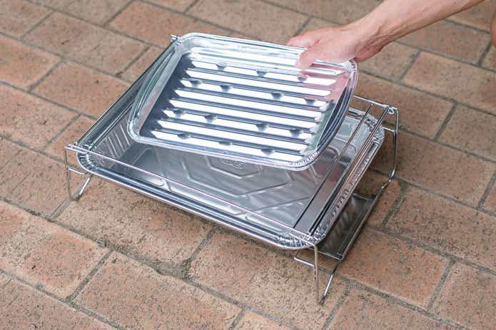 かたづけ簡単卓上BBQコンロのアルミトレー