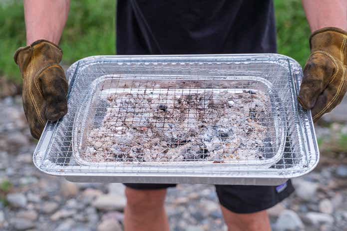 かたづけ簡単卓上BBQコンロの片付け