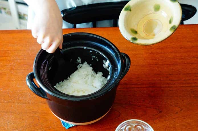 無印良品のごはん鍋で炊飯したごはん