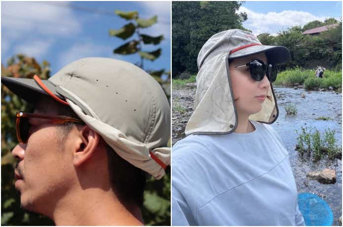 男性と女性の着用比較