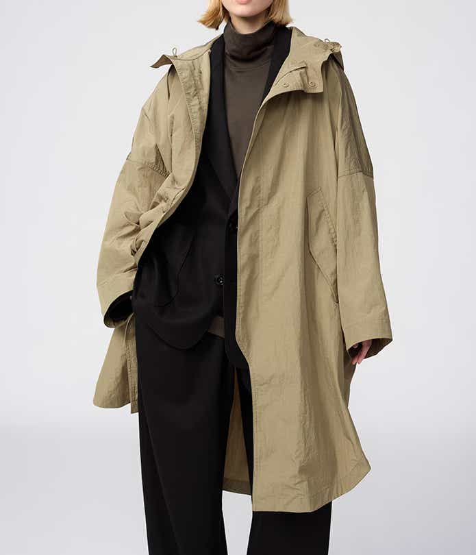 UNIQLO U フーデッドロングコート