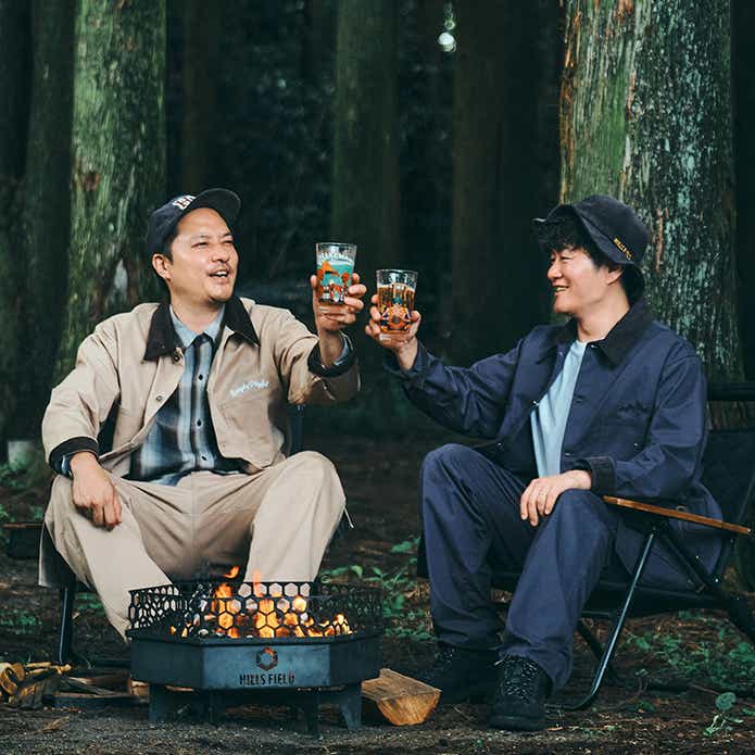 伊豆のぬし釣りの2人が乾杯